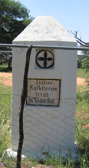 Kalkfontein monument.